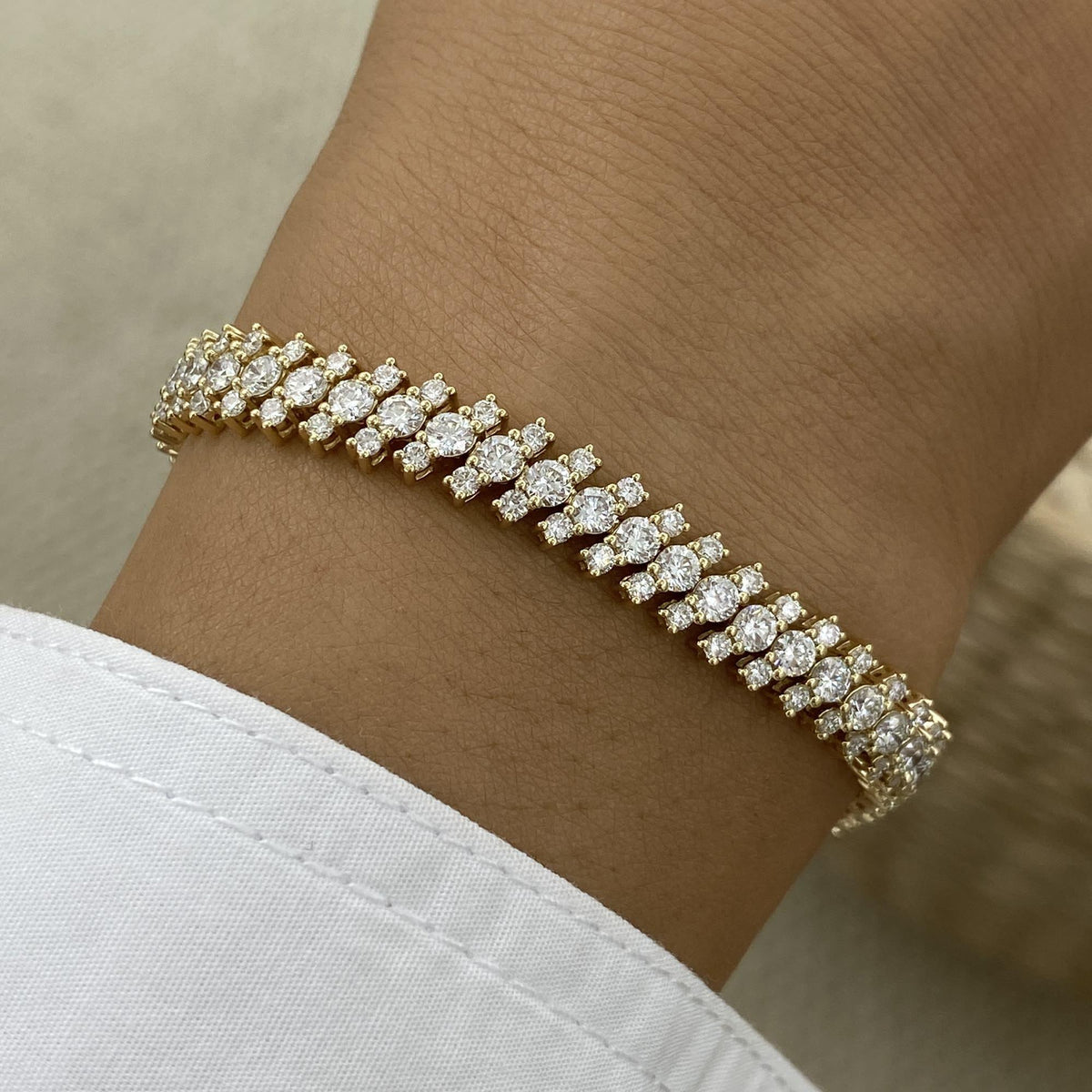 Megan 6.5 Round Lab-Grown Diamond Tennis Bracelet