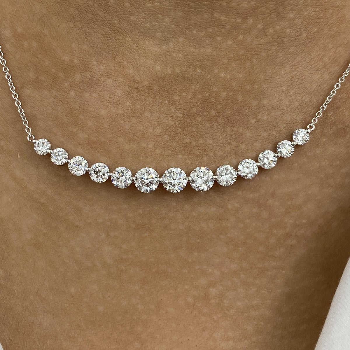Darlene 3.4 Round Lab-Grown Diamond Chain Necklace