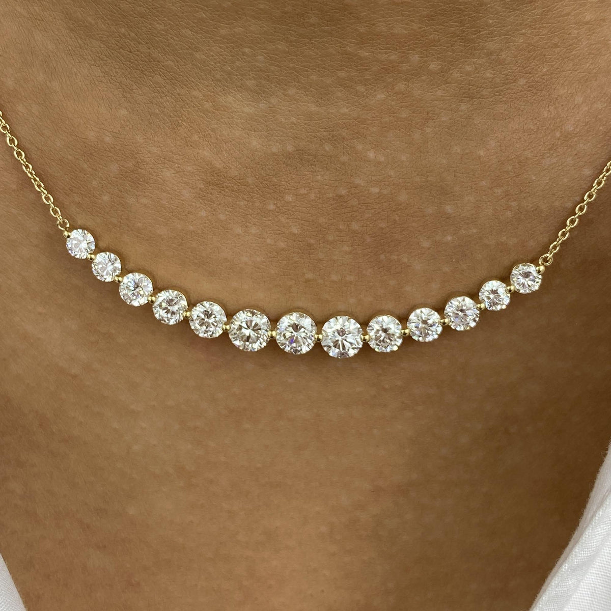 Darlene 3.4 Round Lab-Grown Diamond Chain Necklace
