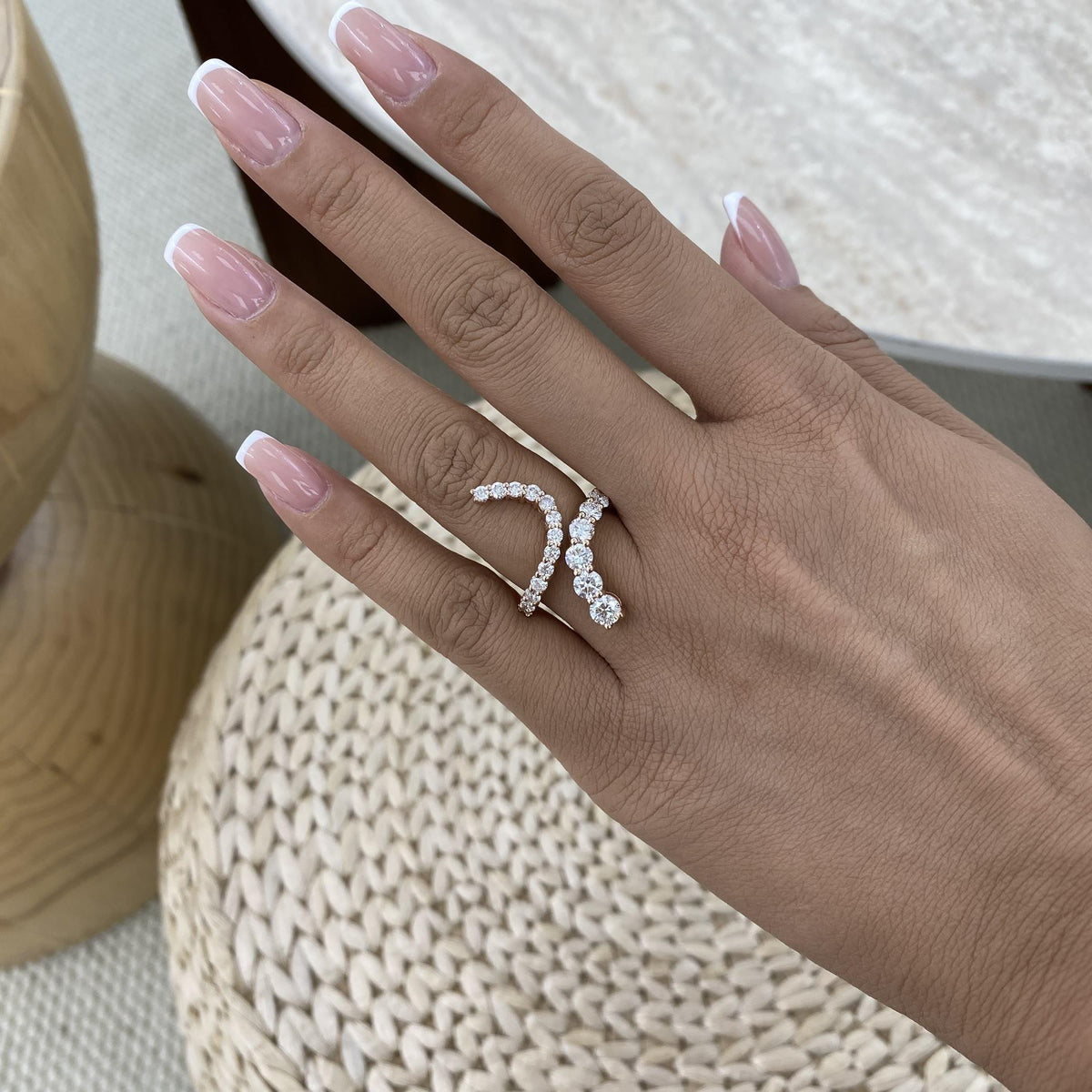 Bernadette 2.1 Round Lab-Grown Diamond Special, Half-Eternity Ring