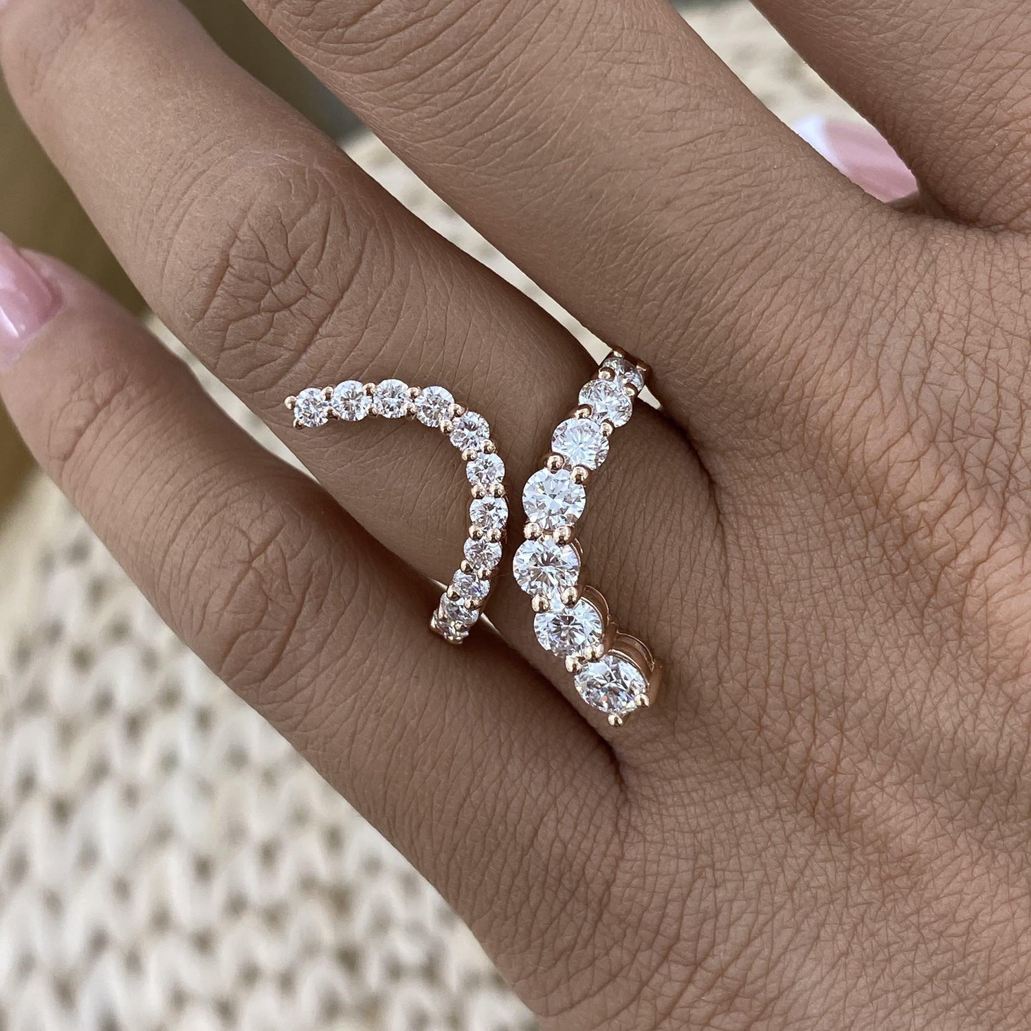 Bernadette 2.1 Round Lab-Grown Diamond Special, Half-Eternity Ring