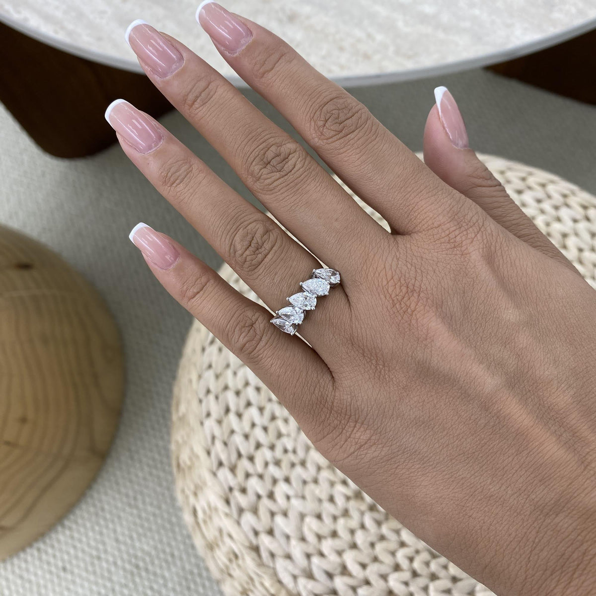 Leighton 2.4 Pear Lab-Grown Diamond Half-Eternity Ring