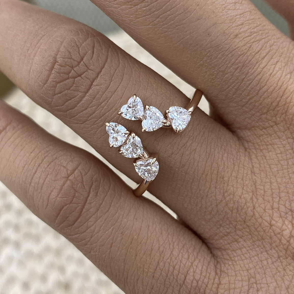 Love 1 Heart Lab-Grown Diamond Contoured, Special Ring