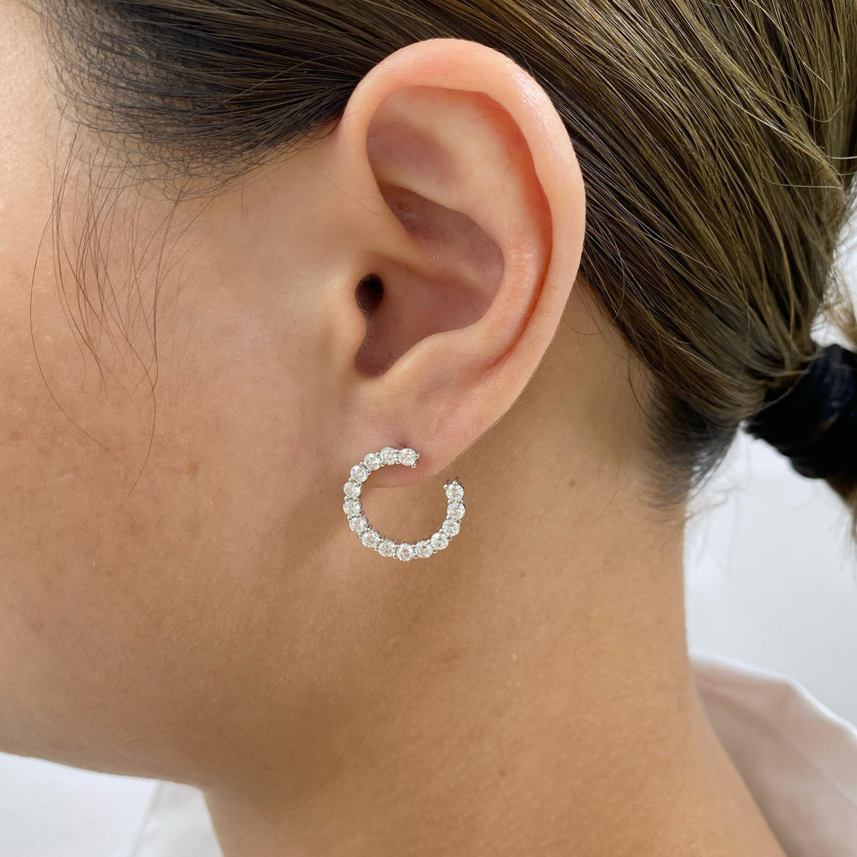 Emery 1.7 Round Lab-Grown Diamond Special, Hoop Earrings