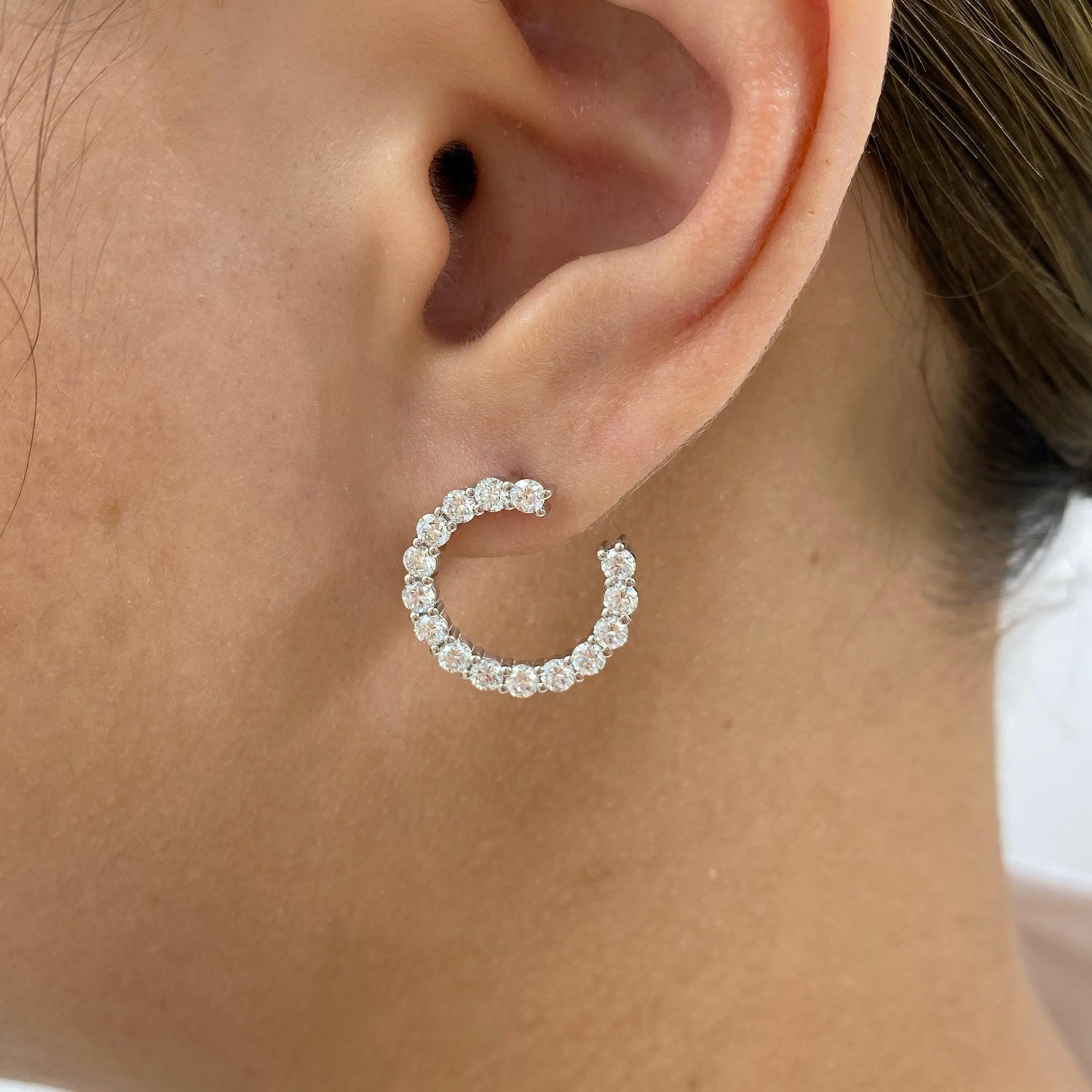 Emery 1.7 Round Lab-Grown Diamond Special, Hoop Earrings