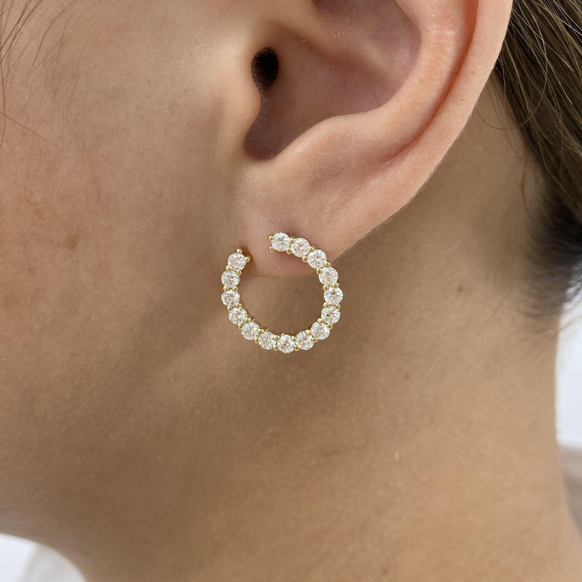 Emery 1.7 Round Lab-Grown Diamond Special, Hoop Earrings