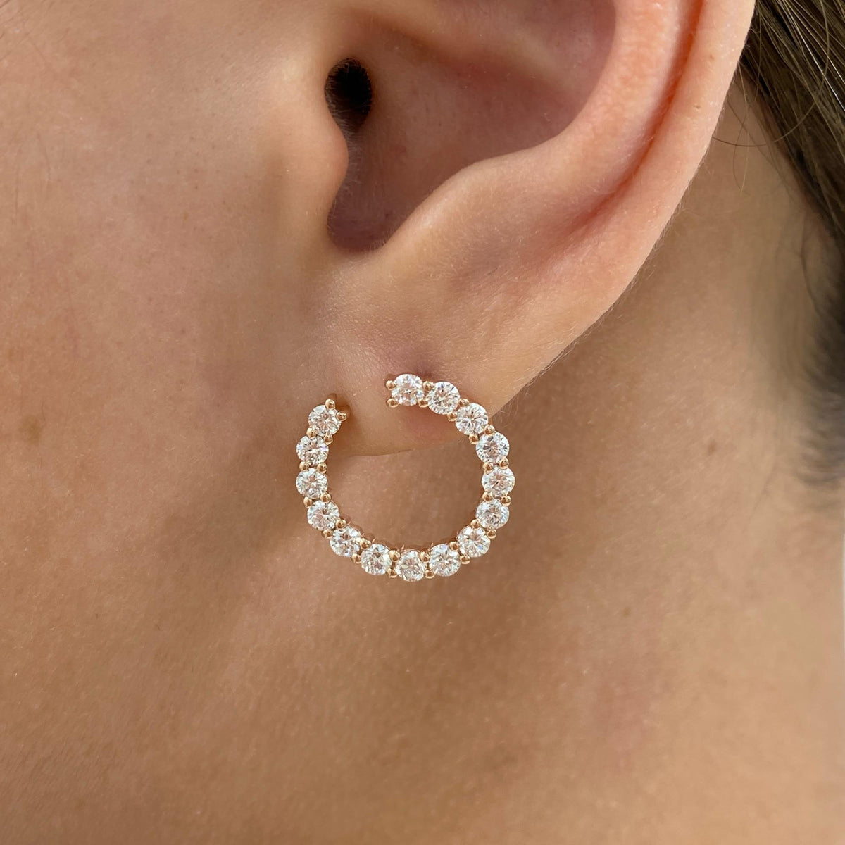 Emery 1.7 Round Lab-Grown Diamond Special, Hoop Earrings