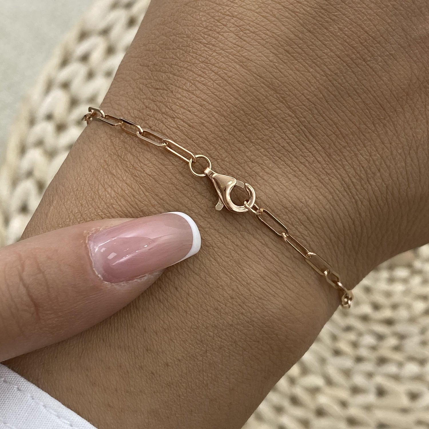 Diana 1 Pear Lab-Grown Diamond Solitaire, Chain Bracelet