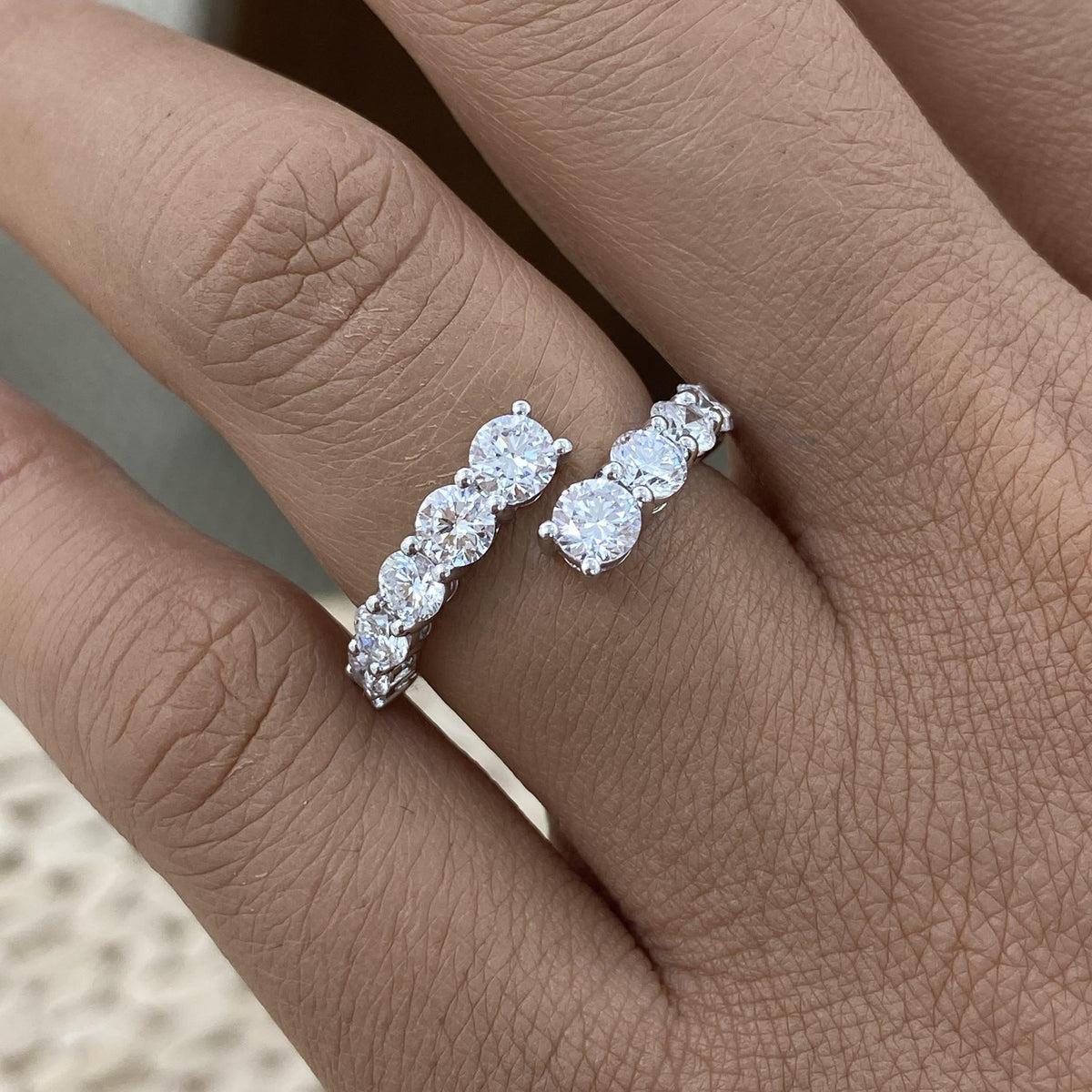 Angelica 1.7 Round Lab-Grown Diamond Half-Eternity, Special Ring