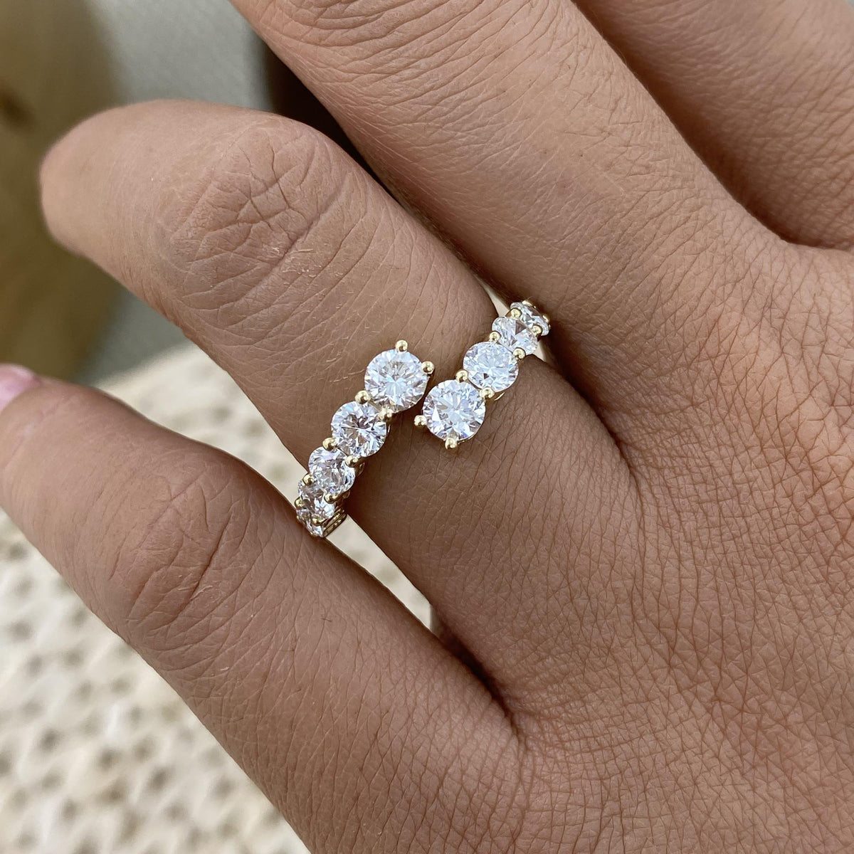 Angelica 1.7 Round Lab-Grown Diamond Half-Eternity, Special Ring