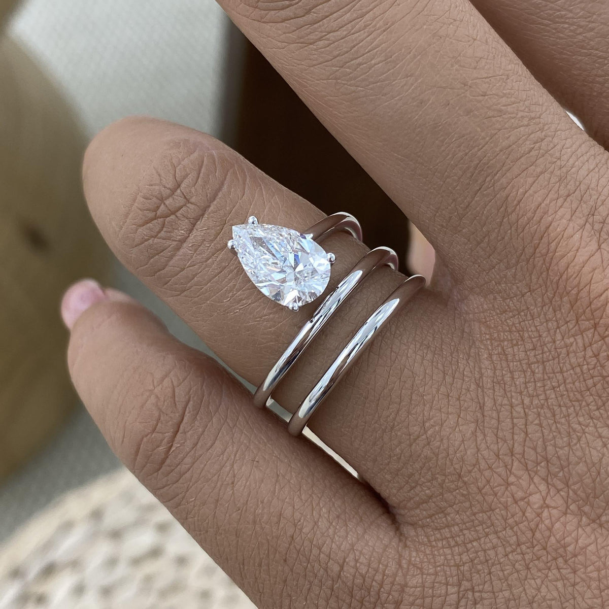 Ashley 1.5 Pear Lab-Grown Diamond Solitaire, Special Ring
