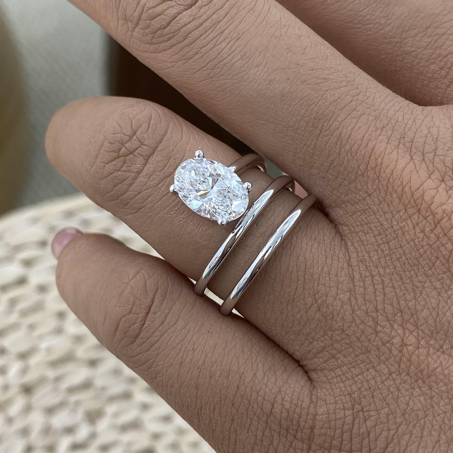 Ashley 2 Oval Lab-Grown Diamond Solitaire, Special Ring
