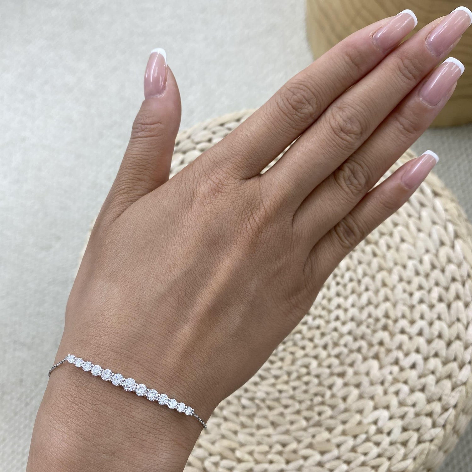 Heather 1.6 Round Lab-Grown Diamond Chain, Special Bracelet