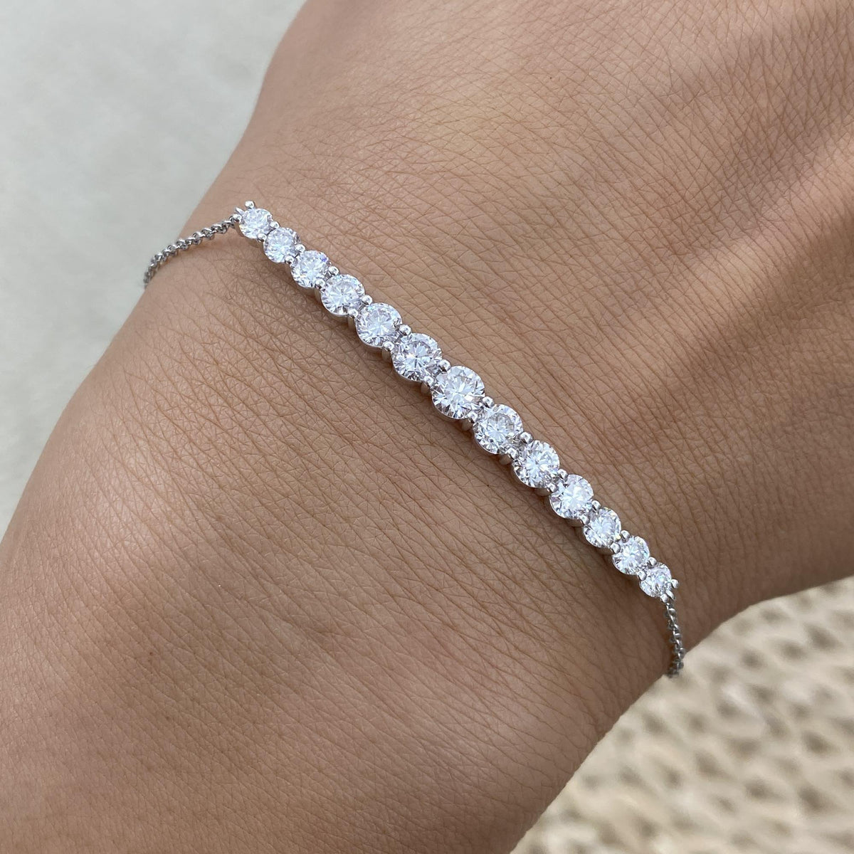 Heather 1.6 Round Lab-Grown Diamond Chain, Special Bracelet