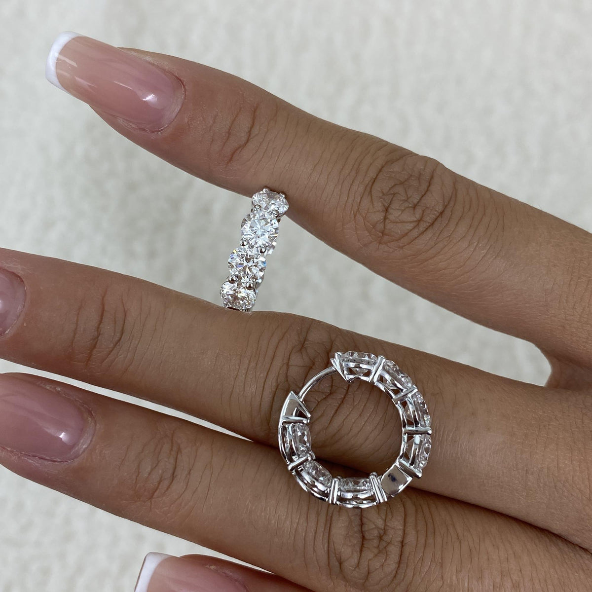 Aria 6.7 Round Lab-Grown Diamond Hoop Earrings