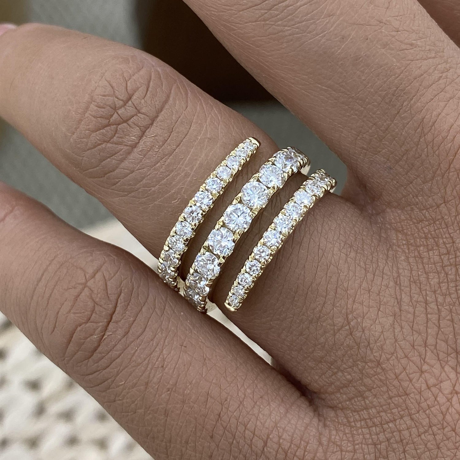 Alessandra 1.6 Round Lab-Grown Diamond Special, Half-Eternity Ring