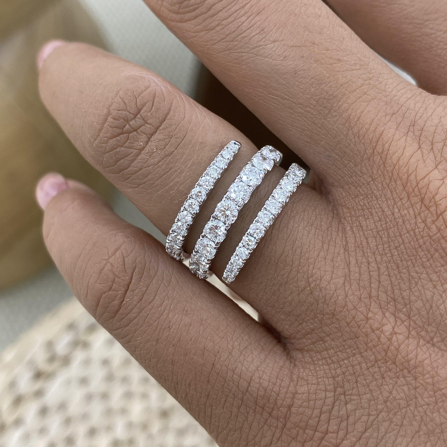 Alessandra 1.6 Round Lab-Grown Diamond Special, Half-Eternity Ring