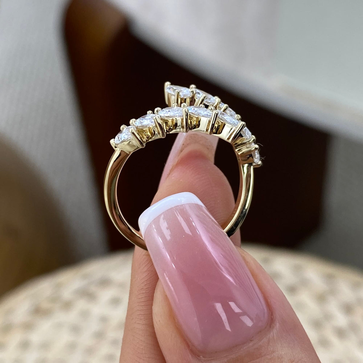 Alisa 1.5 Pear Lab-Grown Diamond Special, Half-Eternity Ring