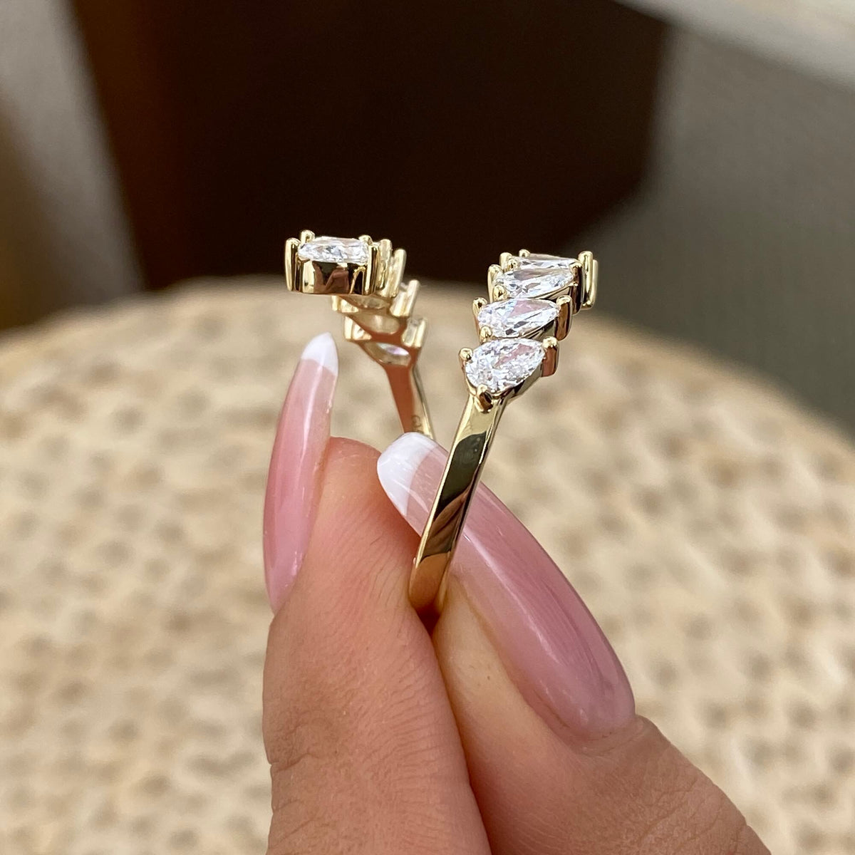 Alisa 1.5 Pear Lab-Grown Diamond Special, Half-Eternity Ring
