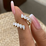 Alisa 1.5 Pear Lab-Grown Diamond Special, Half-Eternity Ring