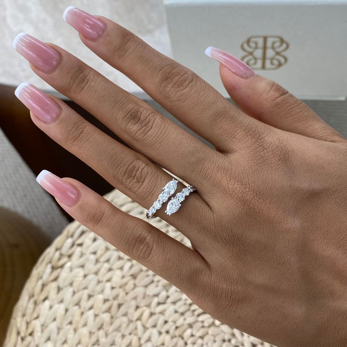 Alina 1.2 Pear Lab-Grown Diamond Special, Half-Eternity Ring