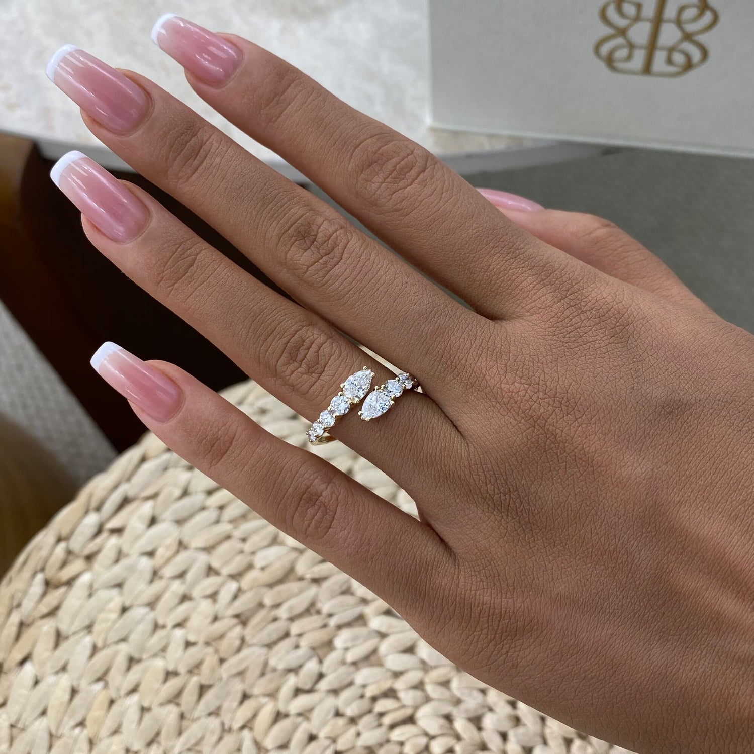 Alina 1.2 Pear Lab-Grown Diamond Special, Half-Eternity Ring