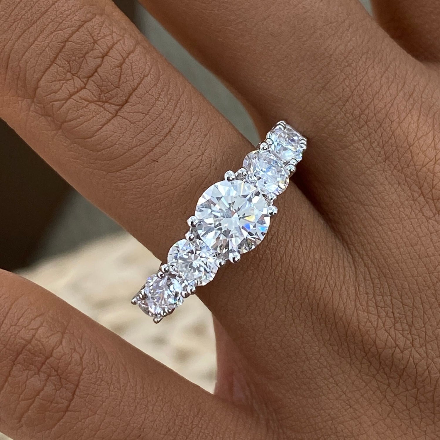 Isla 2.5 Round Lab-Grown Diamond Side Stone, Special Ring