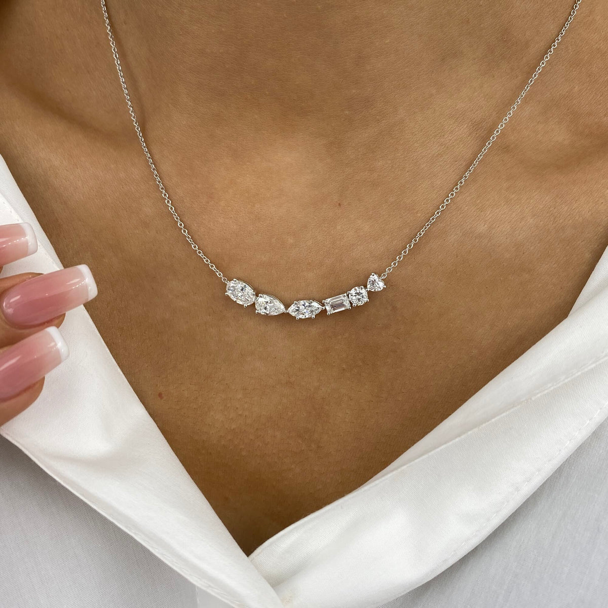 Ellen 2.1 Oval Lab-Grown Diamond Chain Necklace
