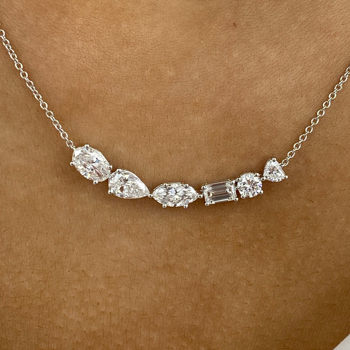 Ellen 2.1 Oval Lab-Grown Diamond Chain Necklace