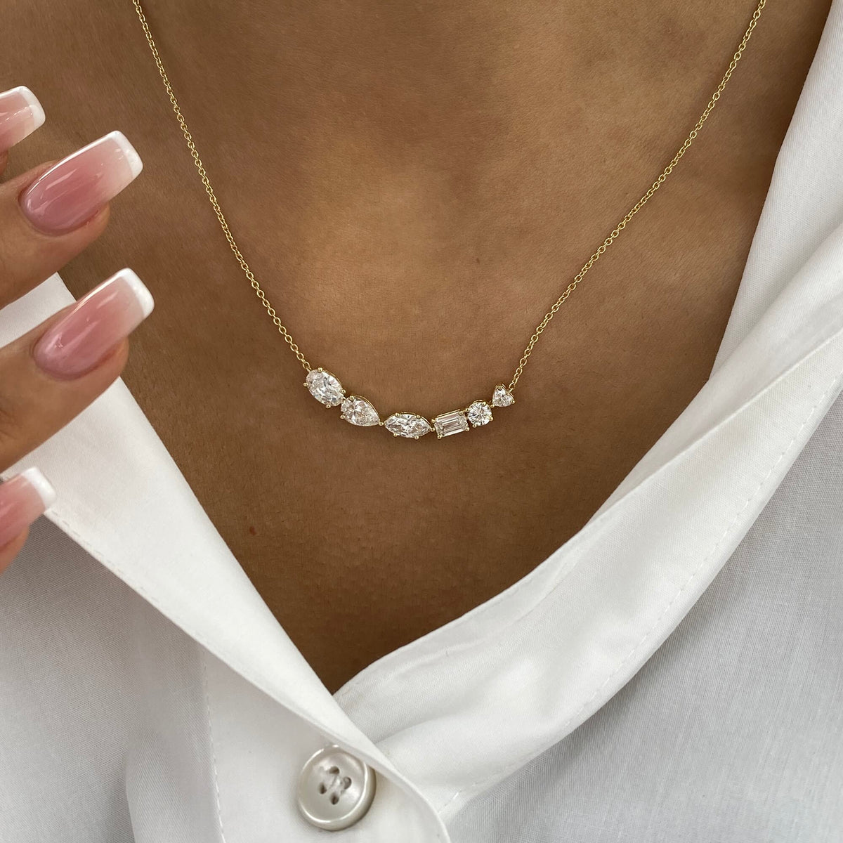 Ellen 2.1 Oval Lab-Grown Diamond Chain Necklace