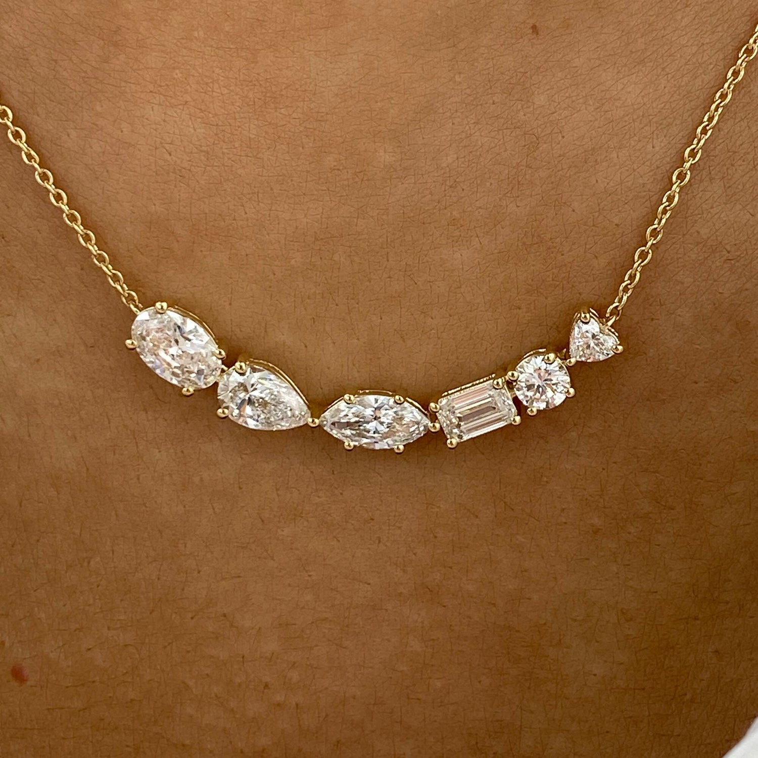 Ellen 2.1 Oval Lab-Grown Diamond Chain Necklace