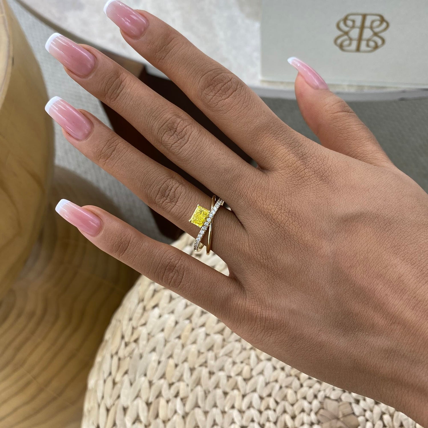 Elodie 1.0 Emerald Lab-Grown Diamond Special, Side Stone Ring