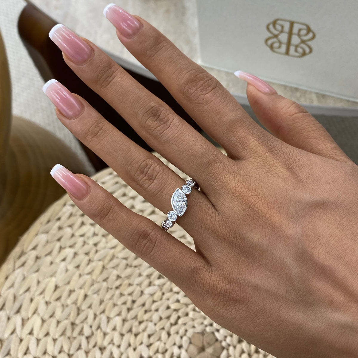 Jane 1.5 Marquise Lab-Grown Diamond Half-Eternity, Special Ring