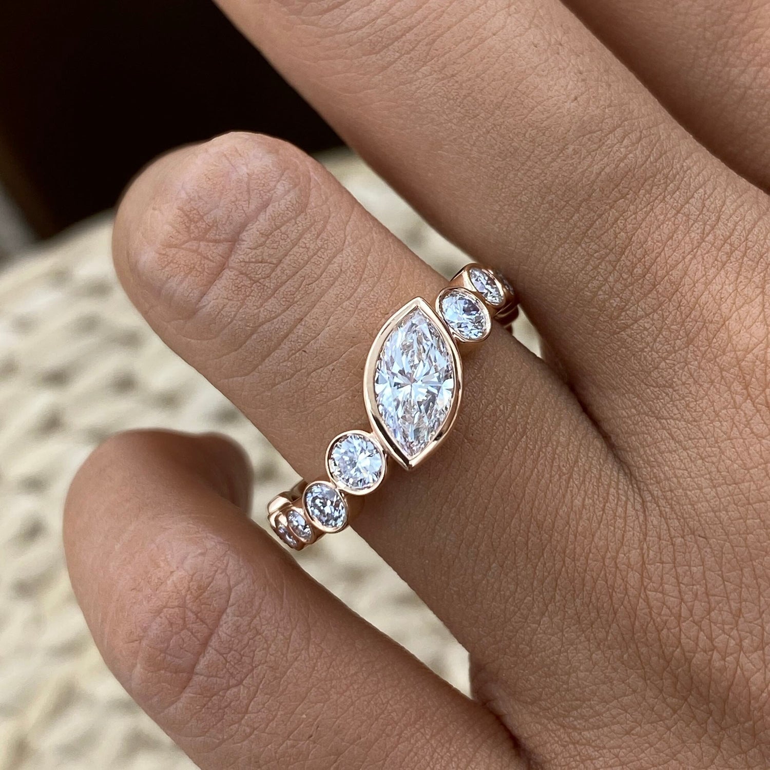 Jane 1.5 Marquise Lab-Grown Diamond Half-Eternity, Special Ring