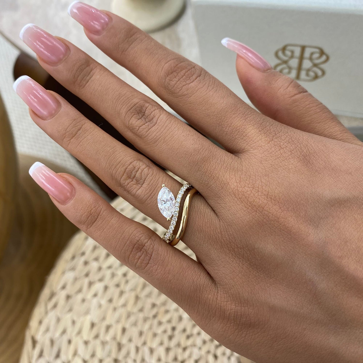 Josie 1.2 Marquise Lab-Grown Diamond Special, Side Stone Ring