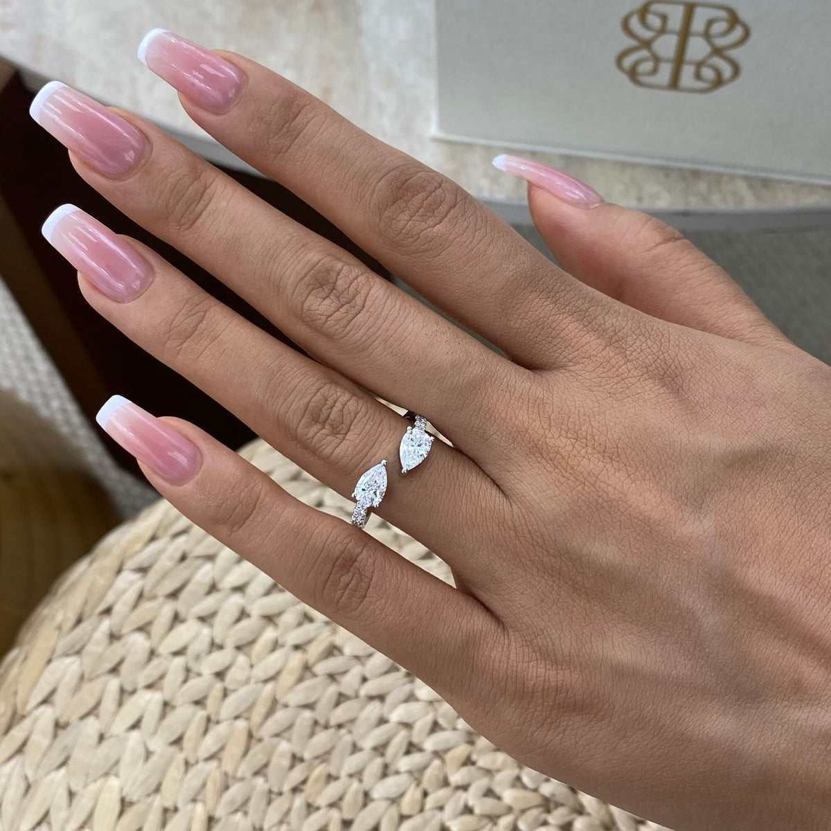 Jamie 1.2 Pear Lab-Grown Diamond Half-Eternity, Special Ring