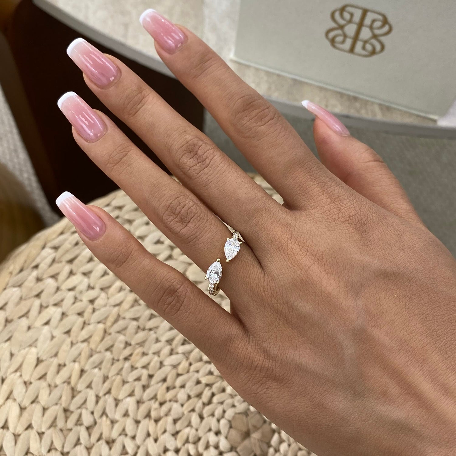 Jamie 1.2 Pear Lab-Grown Diamond Half-Eternity, Special Ring