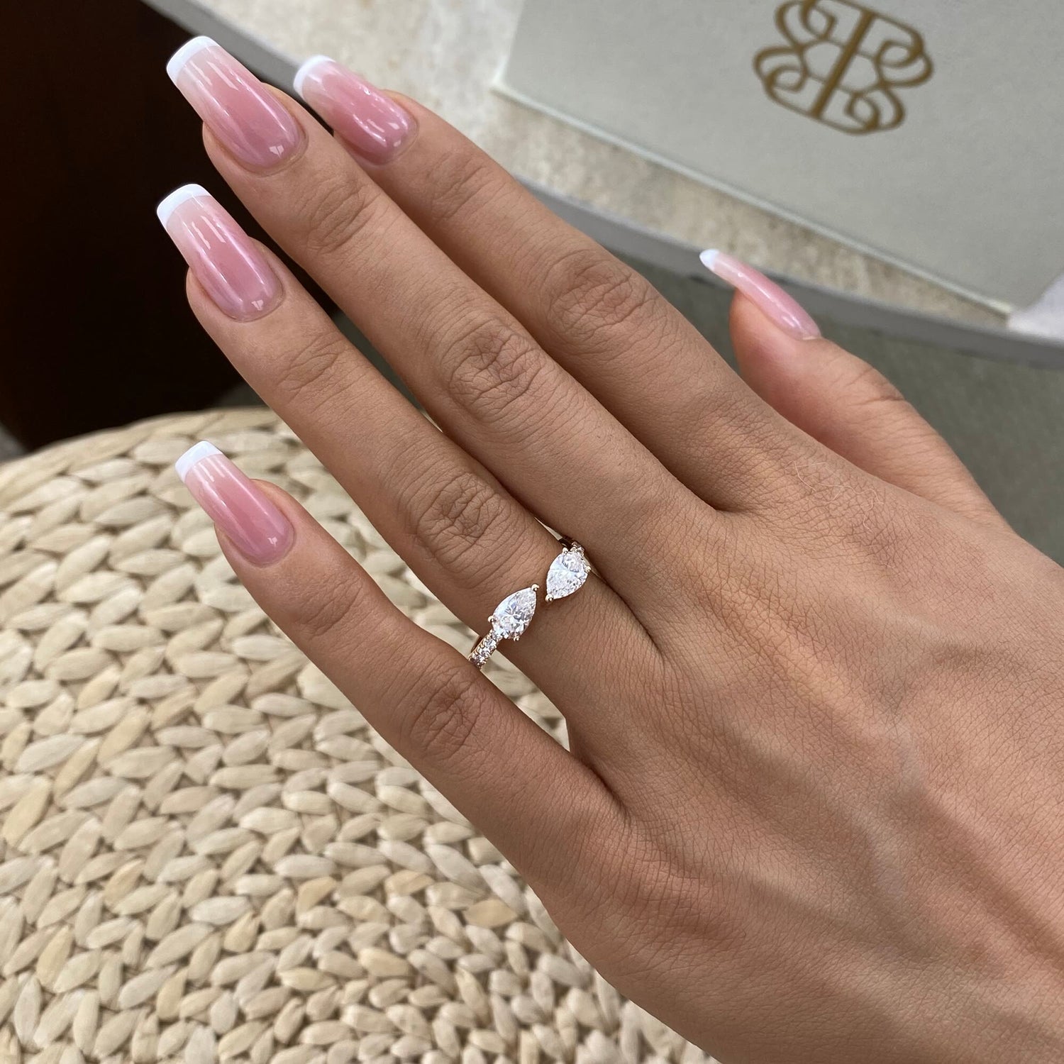 Jamie 1.2 Pear Lab-Grown Diamond Half-Eternity, Special Ring