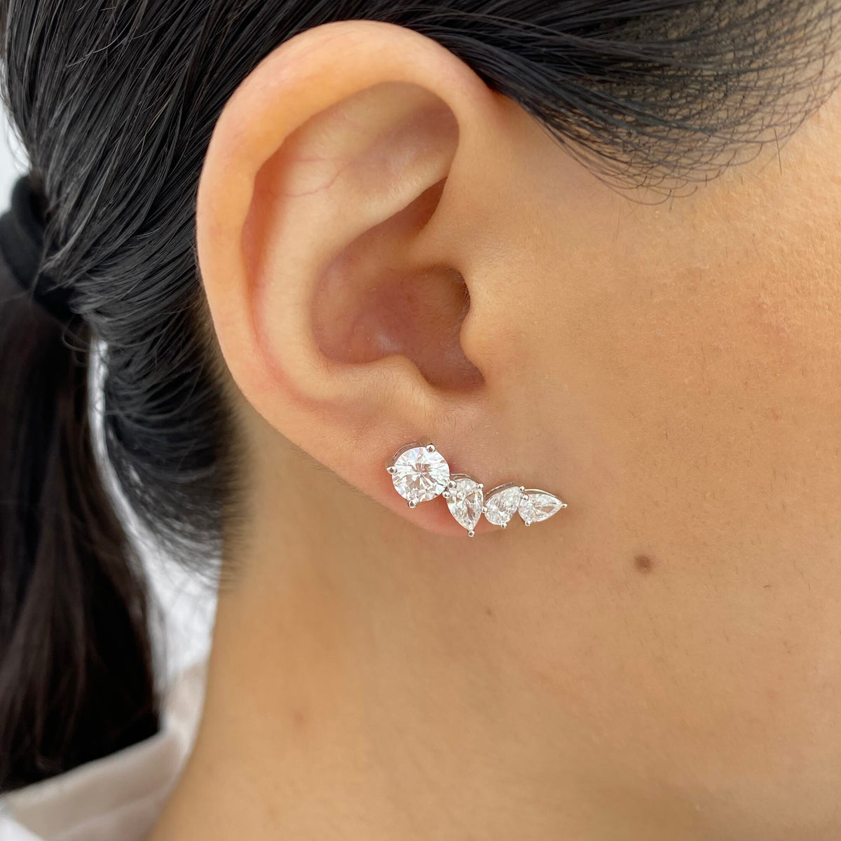 Maya 2.9 Round Lab-Grown Diamond Bouquet, Studs Earrings