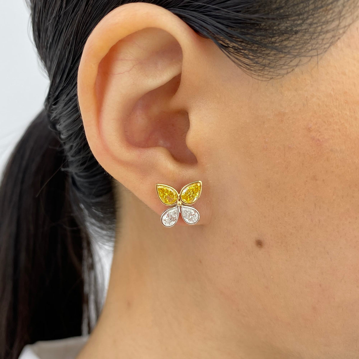 Alice 2.7 Pear Lab-Grown Diamond Studs, Cluster Earrings