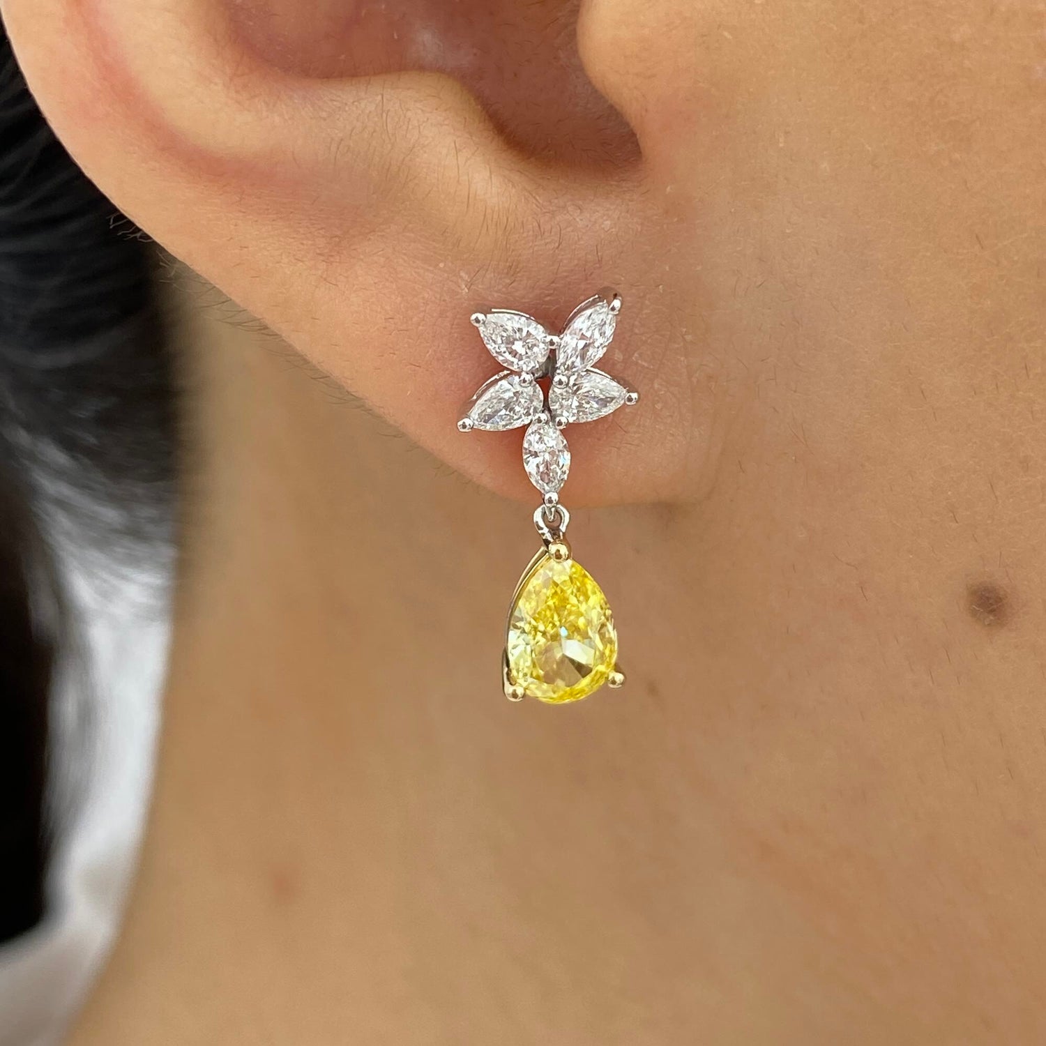 Marlowe 2.5 Pear Lab-Grown Diamond Drop, Special Earrings