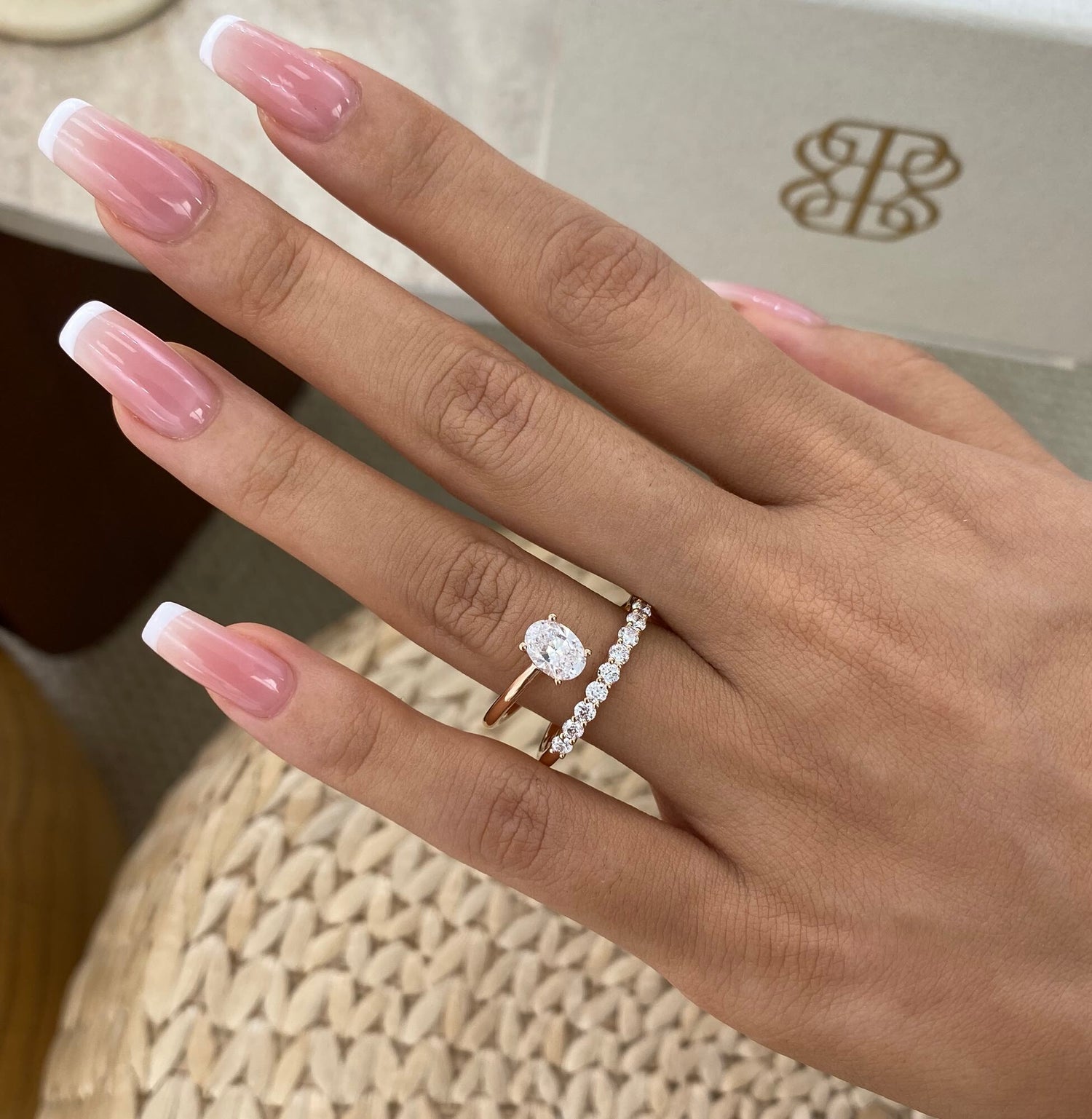 Phoebe 1.2 Oval Lab-Grown Diamond Side Stone, Special Ring