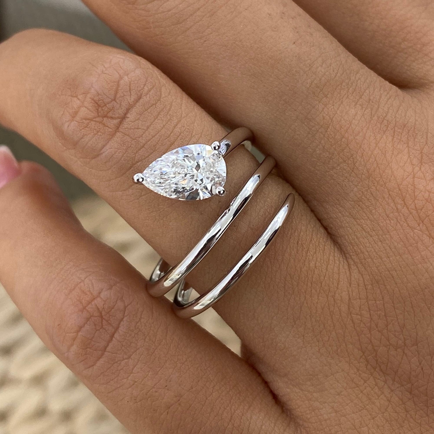 Sage 1.0 Pear Lab-Grown Diamond Solitaire, Special Ring