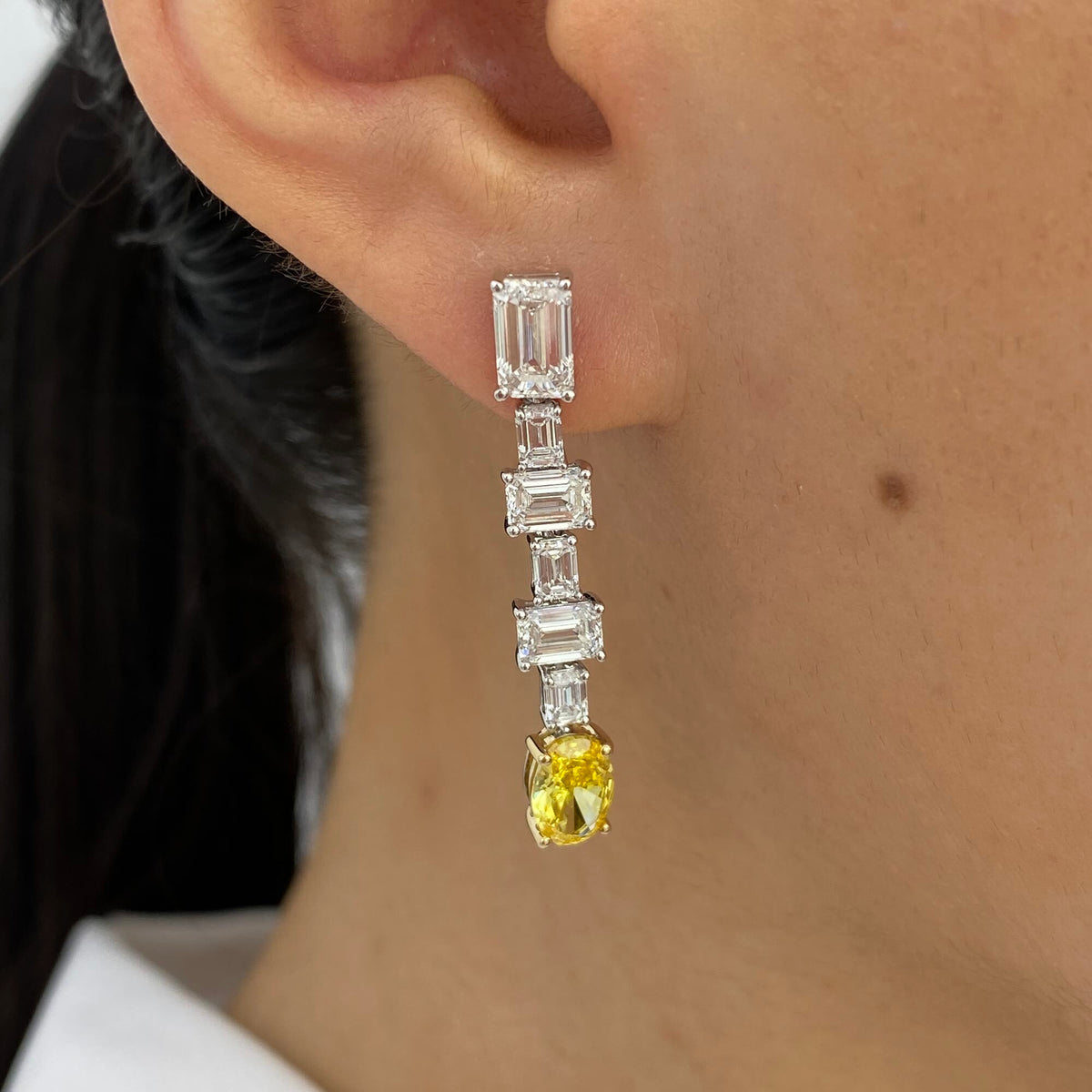 Kinsley 5.8 Oval Lab-Grown Diamond Drop, Special Earrings