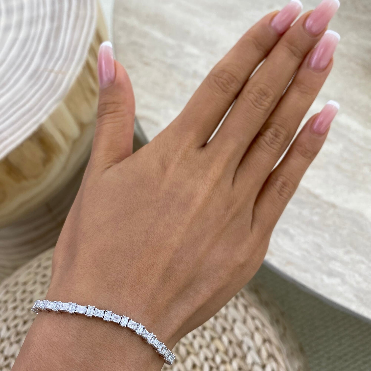 Chelsea 5.1 Emerald Lab-Grown Diamond Tennis Bracelet