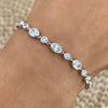 Kristin 2.8 Oval Lab-Grown Diamond Bezel, Chain Bracelet