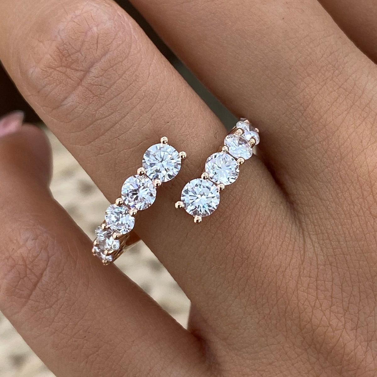Angelica 1.7 Round Lab-Grown Diamond Half-Eternity, Special Ring