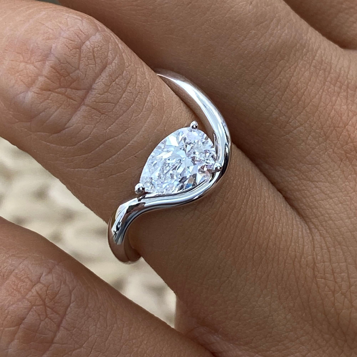 Jasmine 1.0 Pear Lab-Grown Diamond Solitaire, Special Ring
