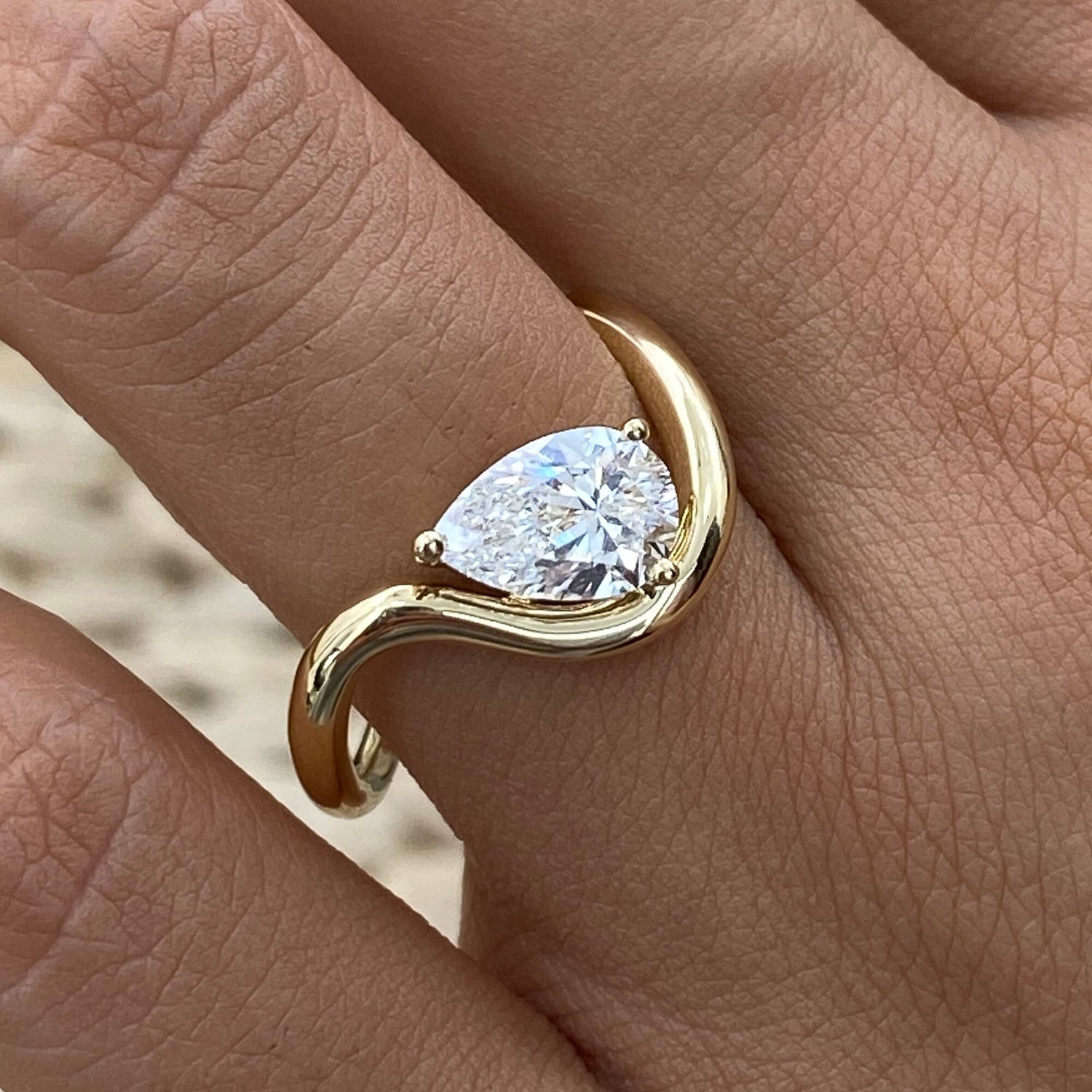 Jasmine 1.0 Pear Lab-Grown Diamond Solitaire, Special Ring