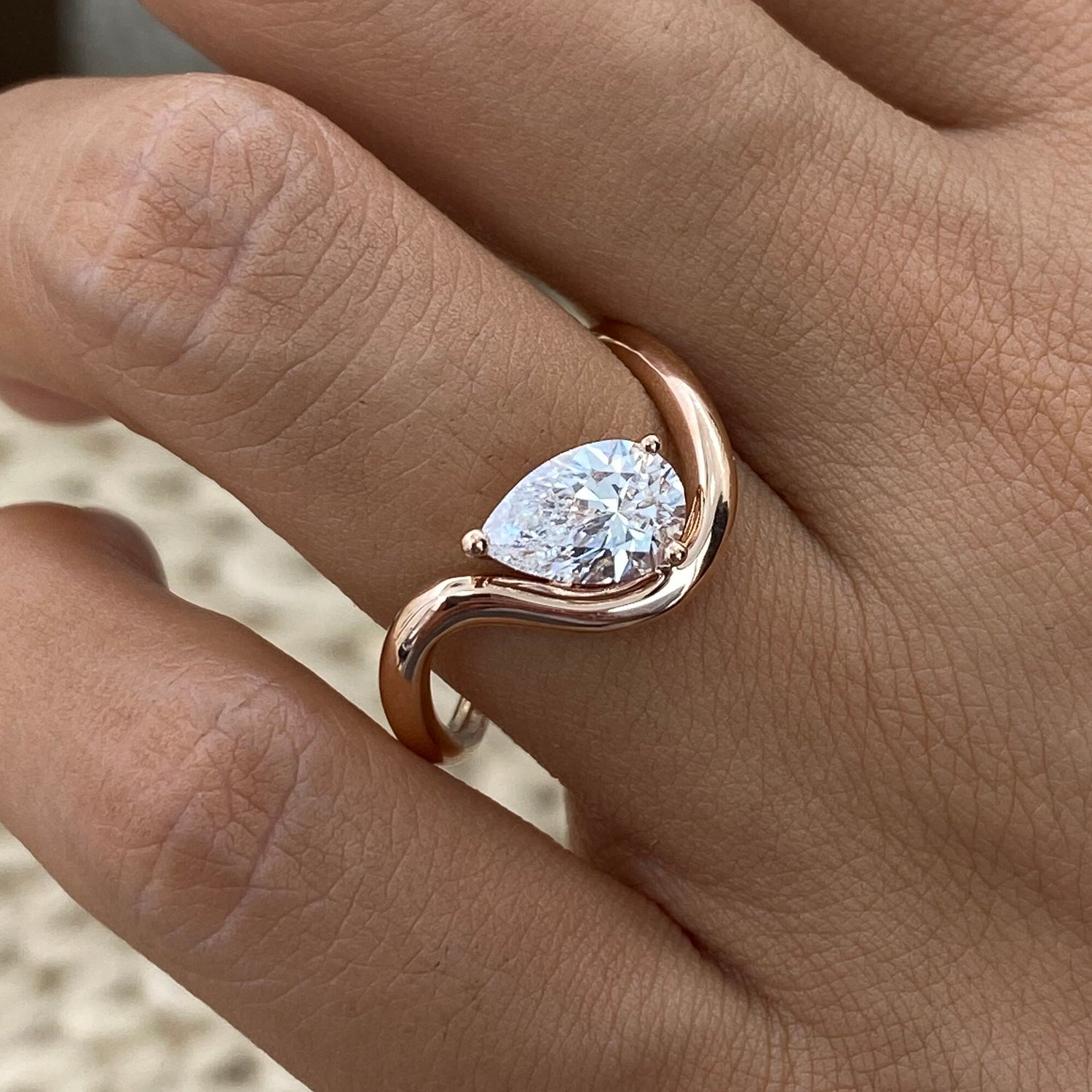 Jasmine 1.0 Pear Lab-Grown Diamond Solitaire, Special Ring